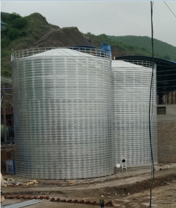 幸福路街道粮食钢板仓的安装全过程不用热焊接